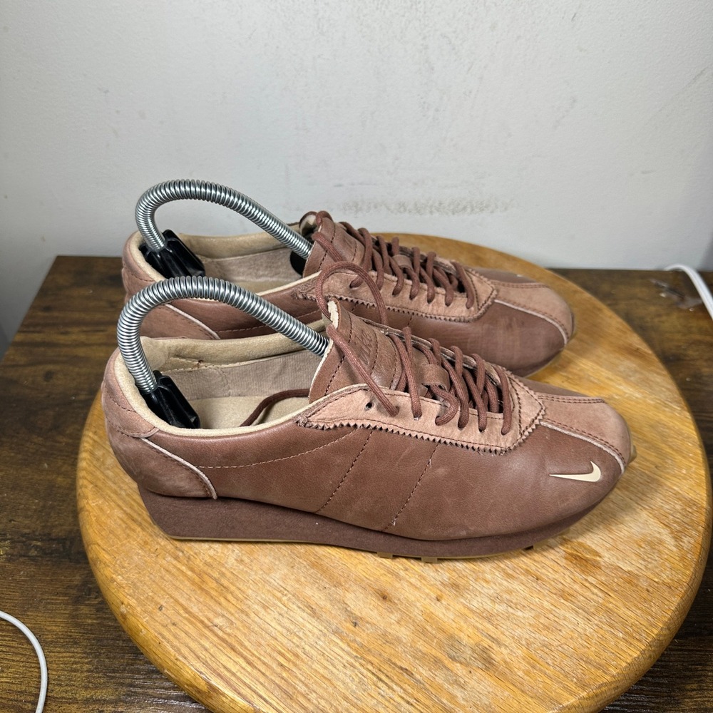 Nike LD-1000 Roshe Brown Leather Suede Waffle Size 8 Womens Shoes IO1824-244 - Picture 2 of 10
